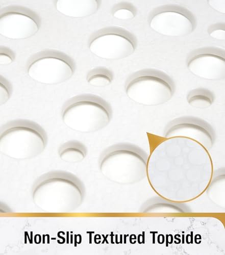HITSLAM Bathtub Mat Non Slip, 30 x 17 Inch TPE Bath Mat - Image 4