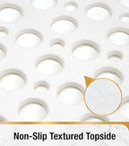 HITSLAM Bathtub Mat Non Slip, 30 x 17 Inch TPE Bath Mat - Image 4