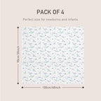 GLLQUEN BABY Muslin Swaddle Blankets 4Pk Receiving Blanket Large 35" x 40" - Image 5
