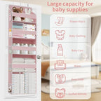 TAHAVICE 1PC Pink Over the Door Nursery Organizer - Image 4