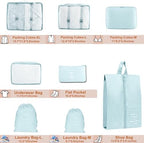 Packing Cubes for Travel- 8 Set Luggage Organizer Bags for Family, Mesh - Image 3