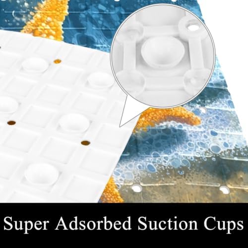 Shower Mat Non Slip, Beach Starfish Anti Slip Bath Mat - Image 3