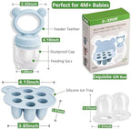 Silicone Baby Fruit Food Feeder & Mini Freezer Nibble Tray, Breastmilk Popsicle - Image 2