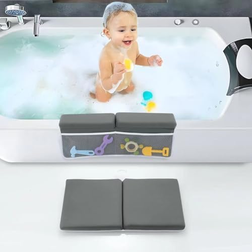 PandaEar Baby Bath Kneeler and Elbow Rest Pad Set, Dark Grey - Image 7