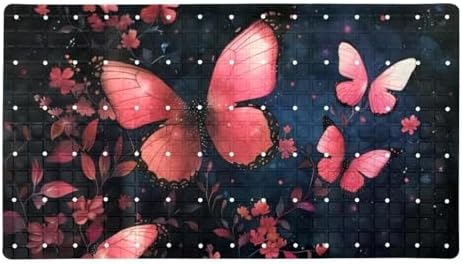 Shower Mat Non Slip, Glowing Butterflies Anti Slip Bath Mat by Anna+Cowper