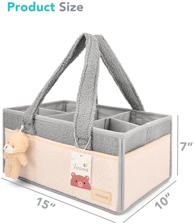 YOSING Diaper Caddy Organizer for Changing Table, Newborn Caddy for Car Travel - Image 2