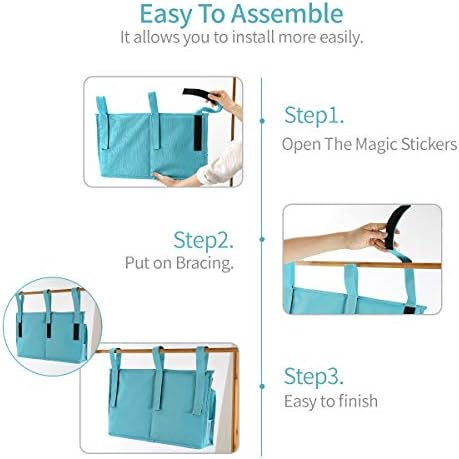 Bseash Bunk Bed Organizer, Bedside Caddy Hanging Bed Organizer Storage Bag 8 - Image 6