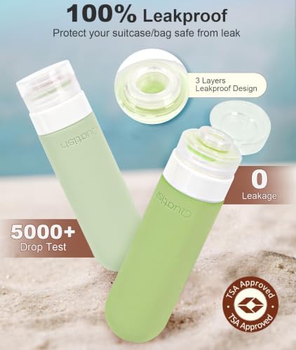 Quatish Travel Bottles for Toiletries 6 Pack, Original Patented Leakproof 3 oz - Image 4