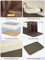 BALEINE 3 Pack Fabric Closet Storage Bins - Image 6