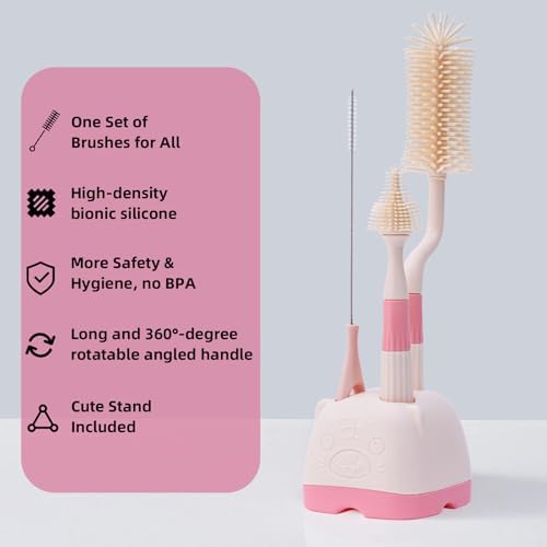 3 in 1 Baby Silicone Bottle Brush Set, Bottle Brush - Image 4