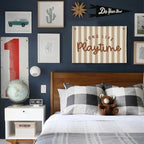 Play Decor, Long Live Playtime Wall Hanging Linen Banner, 20x30 Inch-Brown - Image 4