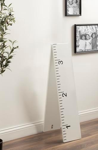 Kate and Laurel Modern 6.5-Foot Growth Chart Wooden Wall Ruler; 8 x 72; White; - Image 6