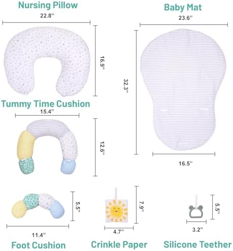 4-in-1 Tummy Time Mat & Seated Support Cushion, Detachable Nursing Pillow - Image 5