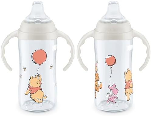 NUK Learner Cup, 10 Oz, Pooh Bear – Soft Spout, Easy-Grip Handles, BPA Free by NUK
