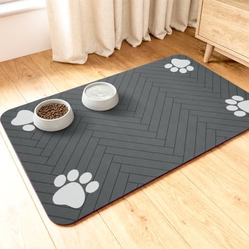 Dog Cat Food Mat, Absorbent Pet Feeding Mat by Unknown