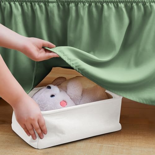 SiinvdaBZX 2-Piece Set Ruffled Crib Skirt & Crib Sheet, Sage Green - Image 7