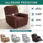 NILUOH Stretch Recliner Covers 4 Piece, Non-Slip Lazy Boy Chair Covers - Image 4