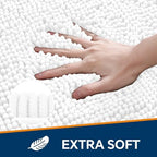 Chenille Bathroom Rug 40"x60" White, Large Plush Bath Mat - Image 3