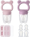2 Pack Silicone Baby Fruit Feeder by POIKSHARK