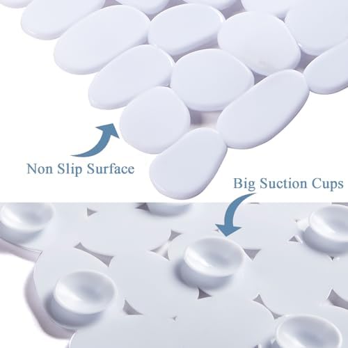 Webos Bath Shower Mat Non Slip: Extra Large Pebble Bathtub mat - Image 4