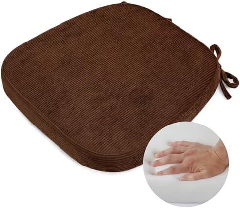 2.5" Thick Chair Cushions for Dining Chair, Corduroy High Density Foam Kitchen by Glyzia