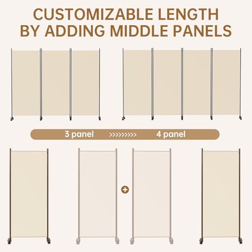 Room Divider 102'' Wide Folding Room Divider Panel - Image 7