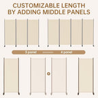 Room Divider 102'' Wide Folding Room Divider Panel - Image 7