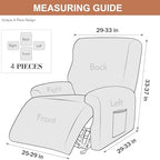 Recliner Chair Covers 4-Pieces Recliner Slipcovers Lazy Boy Chair Covers - Image 5