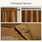 StangH Gold Brown Fall Decor Scalloped Valance 52x18 Inch, 1 Panel - Image 4