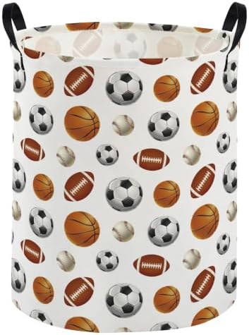 Ball Hamper for Nursery Boys Hamper Cute Storage Bin Organizer Room Decor for by DDBASKET