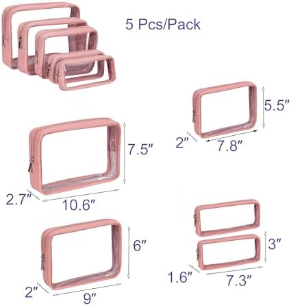 Remobia Hicol TSA Approved 5-Piece Diaper Bag Organizer Pouch Set Clear - Image 2