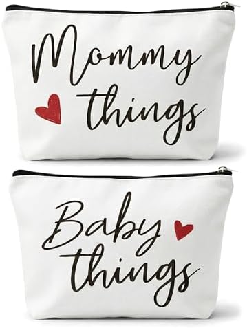 Best Expecting Mom Gifts, Mommy And Baby Canvas Pouch Set, New Mother Keepsake by sahjzk