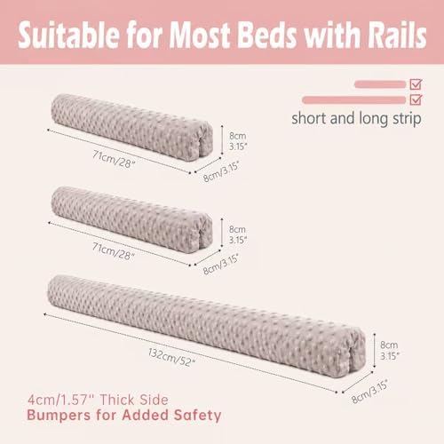 3PC Bed Bumpers for Toddlers, Toddler Bed Rail Bumper Protector for Loft Beds & - Image 3