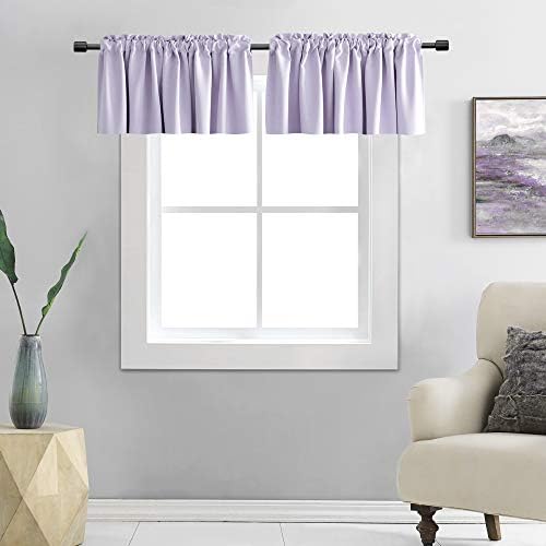 DONREN Lavender Light Purple Valances by DONREN