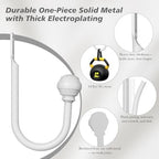 Hion Curtain Holdbacks White 6pcs, Curtain Tiebacks Wall Mounted Hooks - Image 3