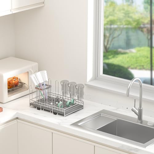 Baby Bottle Drying Rack Organizer Stainless Steel - Image 4