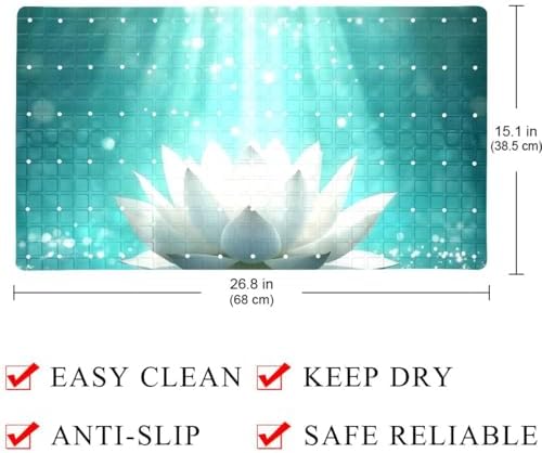 Bathtub Mat Non Slip 26.8x15.1 Inch, Machine Washable Shower Mats - Image 4