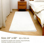 Polyester Bathroom Runner Rug 24"x60" White, Soft Shaggy Bath Mat - Image 2