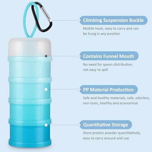 Baderke 2 Pcs Protein Powder Travel Container - Image 3