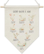 KYTWSFWS Christian God Says I Am Goose Wall Art Pennant Flag, Goose Nursery by Unknown