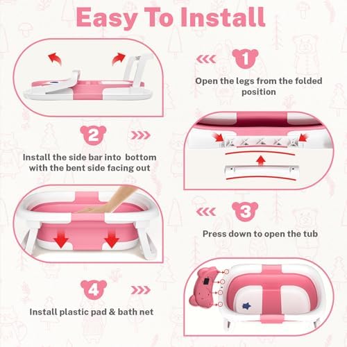 AVIDOR Baby Bathtub, Collapsible Bathtub - Image 5