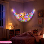 Stuffed Animals Hammock with LED Light Toy Net Room Decor Corner Storage - Image 3