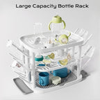 Baby Bottle Drying Rack, 3-Tier Large Capacity Countertop Organizer - Image 6