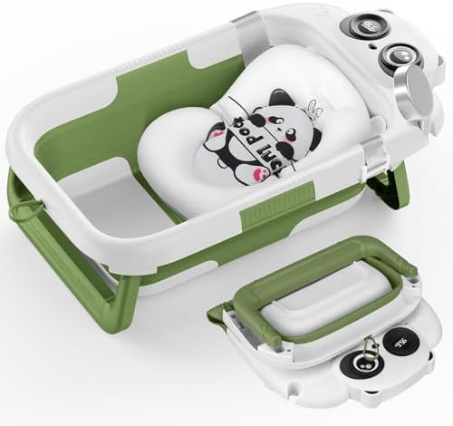 Foldable Baby Bathtub for Newborn to Toddler, Portable Baby Bath Tub for Travel by Unknown