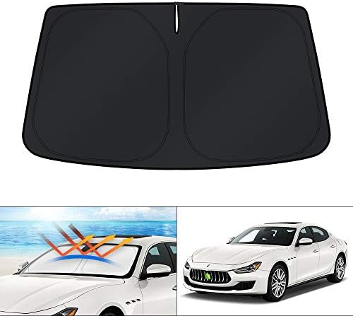 KUST Windshield Sun Shade for 2014-2024 Maserati Ghibli Accessories Custom Fit by KUST