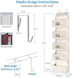 MAX Houser 5-Shelf Over The Door Hanging Organizer - Image 2