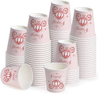 WRAPAHOLIC 3oz Pink Princess Bathroom Cups by WRAPAHOLIC