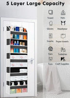 TAHAVICE Over the Door Organizer Storage, 5 Large & 10 Mesh Pockets - Image 6