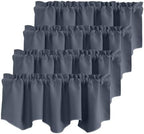 NICETOWN Stone Blue Blackout Kitchen Curtain Valances Thermal Insulated by NICETOWN