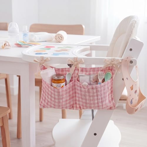 Gingham Crib Hanging Organizer Gingham Diaper Bag Organizer Playpen Organizers - Image 4